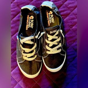 Bobs with memory foam, Ladies size 9.5, Black with laces.